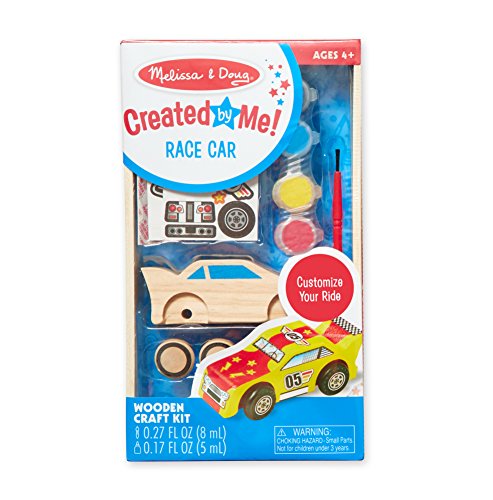 Product Cover Melissa & Doug Created by Me! Race Car Wooden Craft Kit - The Original (Great Gift for Girls and Boys - Best for 4, 5, 6, 7 and 8 Year Olds)