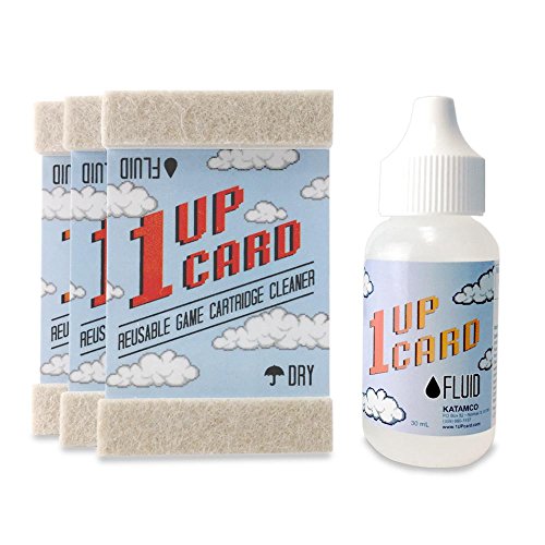 Product Cover 1UPcard Video Game Cartridge Cleaning Kit - 3 Pack with Fluid