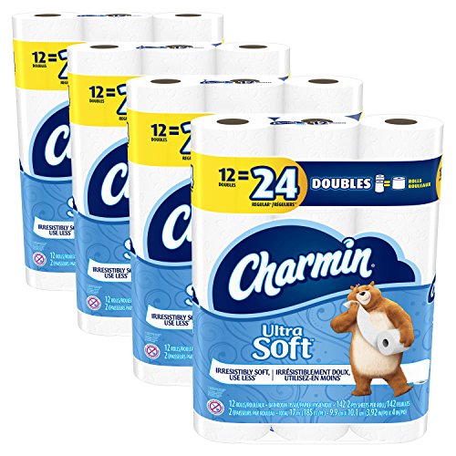 Product Cover Charmin Ultra Soft Toilet Paper, 48 Double Rolls = 96 Regular Rolls