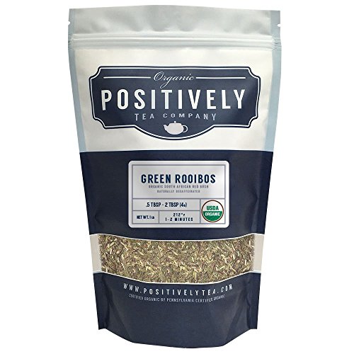 Product Cover Positively Tea Company, Organic South African Green Rooibos, Rooibos Tea, Loose Leaf, USDA Organic, 1 Pound Bag