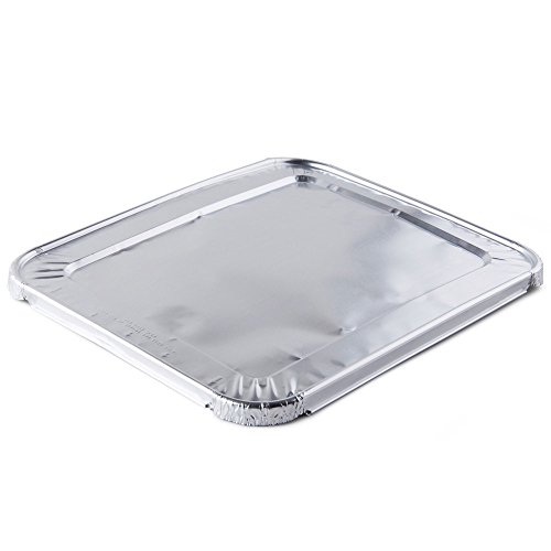 Product Cover A World Of Deals AWOD6375 A Aluminum Foil Lids for Steam Table, Fits Half-Size Pans, 1 Bags of 30