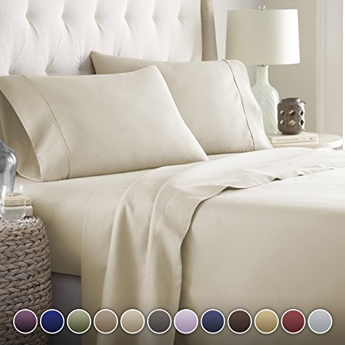 Product Cover Hotel Luxury Bed Sheets Set- 1800 Series Platinum Collection-Deep Pocket,Wrinkle & Fade Resistant (Full,Cream)