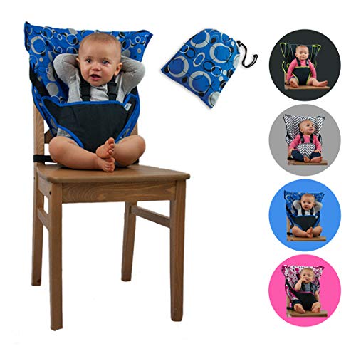 Product Cover Cozy Cover Easy Seat Portable High Chair (Blue) - Quick, Easy, Convenient Cloth Travel High Chair Fits in Your Hand Bag So That You Can Have It With You Everywhere For a Happier, Safer Infant/Toddler