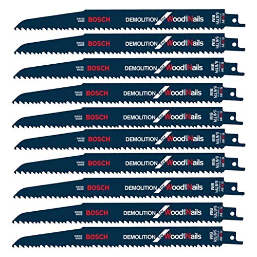 Product Cover Bosch RDN9V (10 Pack) 9-Inch 5/8T Demolition Reciprocating Saw Blades # RDN9VB-10pk