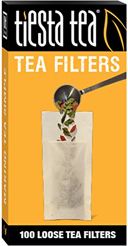 Product Cover Tiesta Tea | Loose Leaf Tea Filters | 100 Count | Disposable Tea Infuser | 100% Natural Unbleached Paper | Steeps Tea and Coffee | Eco-Friendly | Single Serve Filter for a Cup of Tea