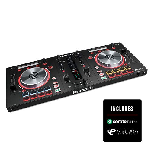 Product Cover Numark Mixtrack Pro 3 | All In One 2 Deck DJ Controller for Serato DJ Including an On board Audio Interface, 5 inch High Resolution Jog Wheels and Serato DJ Intro & Prime Loops Remix Tool Kit