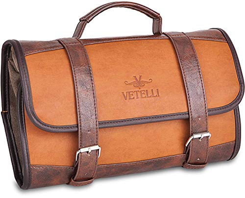 Product Cover Vetelli Hanging Toiletry Bag for Men - Dopp Kit/Travel Accessories Bag/Great Gift