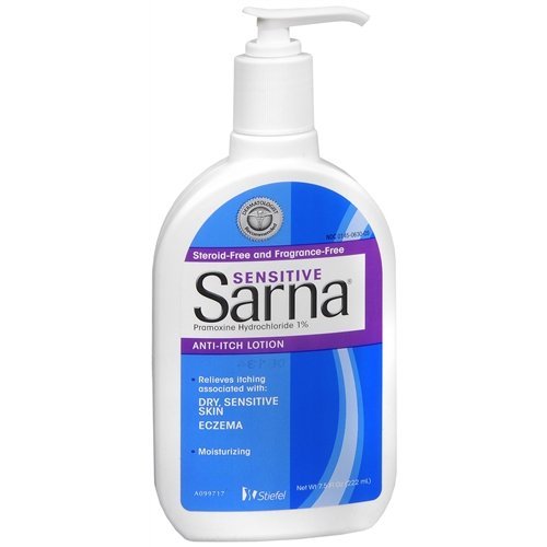 Product Cover Sarna Sensitive, Anti-Itch Lotion, Fragrance-Free 7.5 fl oz