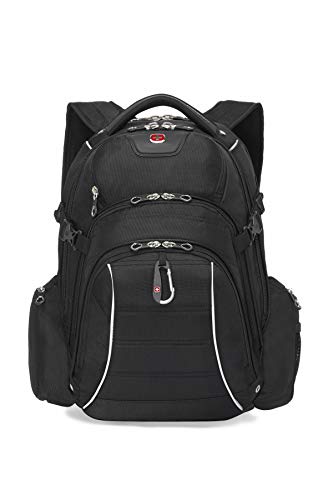 Product Cover Swiss Gear International Carry-On Size Rainproof Backpack for Laptop - Fits 15.6-Inch to 17.3-Inch Laptop, Black