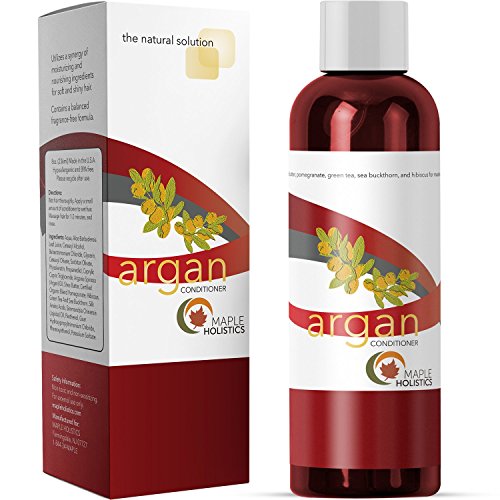 Product Cover Argan Oil Conditioner - Purest Formula - Natural Treatment for Dry and Damaged Hair - Sulfate Free, Silicone Free, Cruelty Free - Men and Women - Made in USA By Maple Holistics