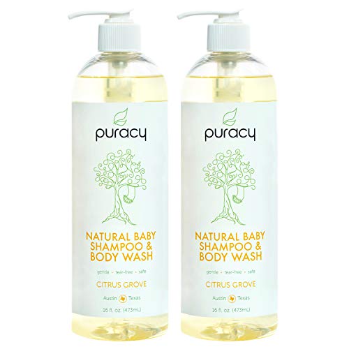 Product Cover Puracy Natural Baby Shampoo & Body Wash, Tear-Free Soap, Sulfate-Free, 16 Ounce (2-Pack)