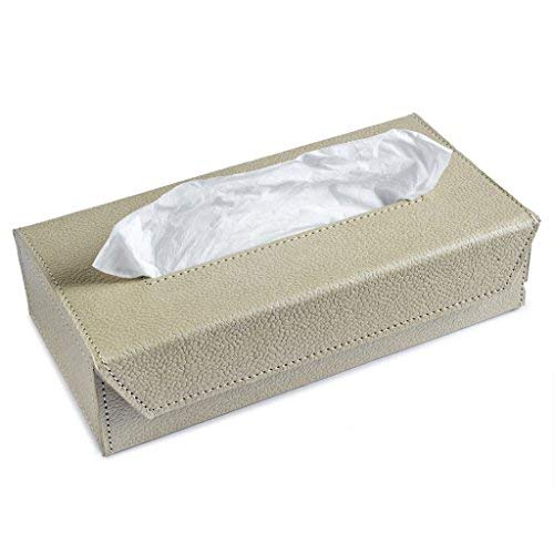 Product Cover Ecoleatherette Handcrafted Eco-Friendly Napkin Box Paper Tissue Holder Box (Beige Color)