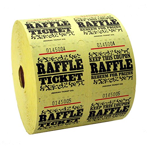 Product Cover Yellow Raffle Tickets : roll of 1000