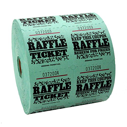 Product Cover Green Raffle Tickets : roll of 1000