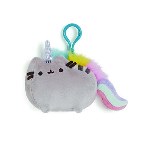 Product Cover GUND Pusheenicorn Pusheen Unicorn Cat Plush Stuffed Animal Backpack Clip, Gray, 4.5