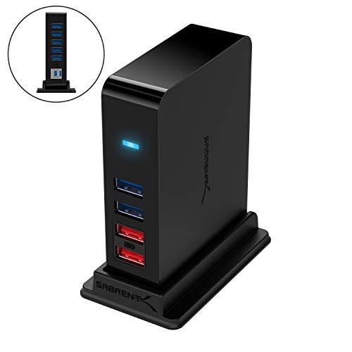 Product Cover Sabrent 7 Port USB 3.0 HUB + 2 Charging Ports with 12V/4A Power Adapter [Black] (HB-U930)