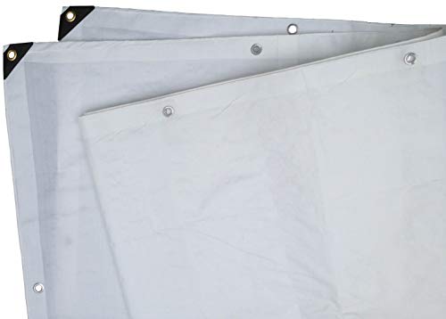 Product Cover 8 Ft. X 10 Ft. Heavy Duty 6 Oz. White Tarp 11-12 Mil Thick