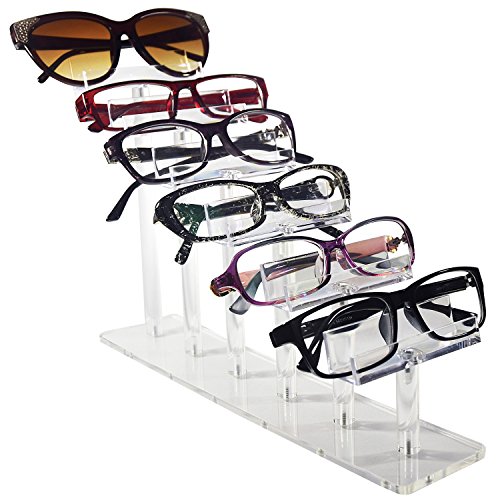 Product Cover Mooca 6 Tier Acrylic Eyeglasses Frame Stand, Sunglasses Rack, Sunglasses Stand Acrylic Sunglasses Display, Sunglasses Rack Holder, Acrylic Glass Display, 8