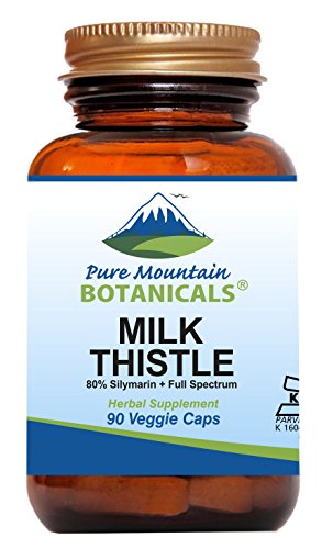 Product Cover Milk Thistle Capsules - 90 Kosher Vegan Caps with Organic Milk Thistles and Potent Silymarin Extract