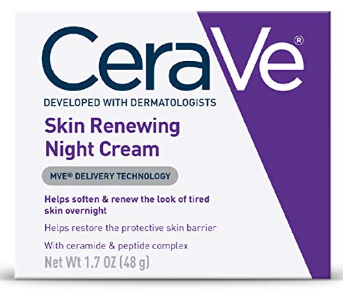 Product Cover CeraVe Night Cream for Face | 1.7 Ounce | Skin Renewing Night Cream with Hyaluronic Acid & Niacinamide | Packaging May Vary