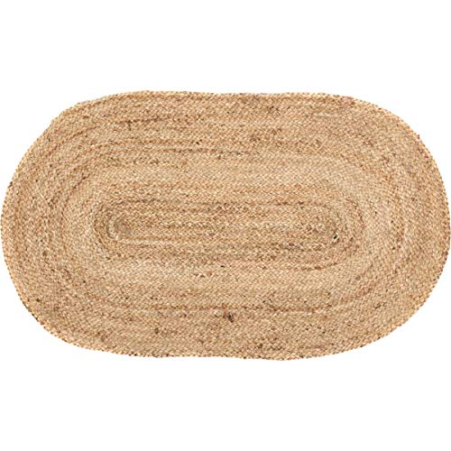 Product Cover VHC Brands 20390 Coastal Farmhouse Flooring-Natural Jute Tan Oval Rug, 20 x 30, Non-Stenciled