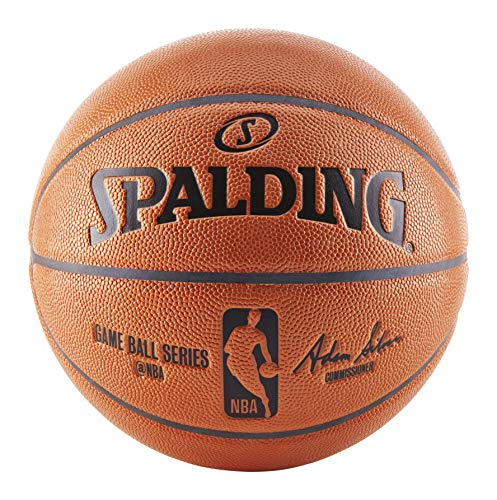 Product Cover Spalding NBA Replica Indoor/Outdoor Game Ball, Orange, Size 7/29.5 Inch