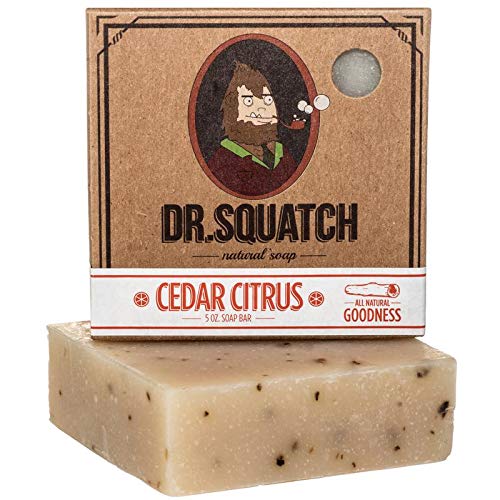 Product Cover Dr. Squatch Mens Cedar Citrus Soap - Natural Exfoliating Soap Bar for Men with Cedarwood, Rosemary, Orange Organic Oils - Bar Handmade in USA