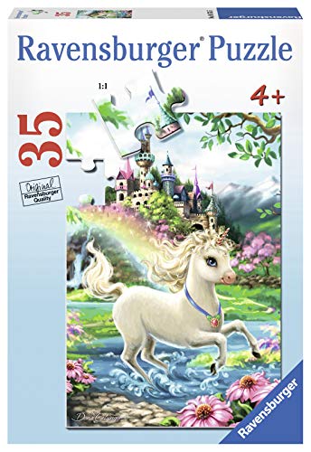 Product Cover Ravensburger Unicorn Castle 35 Piece Jigsaw Puzzle for Kids - Every Piece is Unique, Pieces Fit Together Perfectly