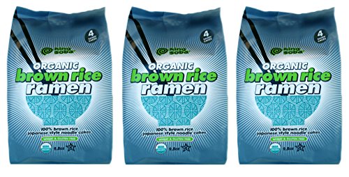 Product Cover King Soba 3-PACK Gluten Free & Organic Brown Rice Ramen Noodles - 4 noodle cakes in each package