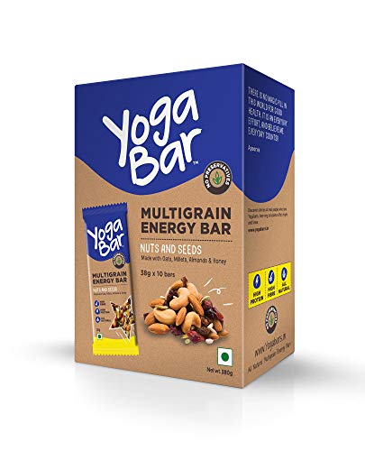 Product Cover Yogabar Multigrain Energy Bars - 380gm (Nuts and Seeds, 38gm x 10 Bars)