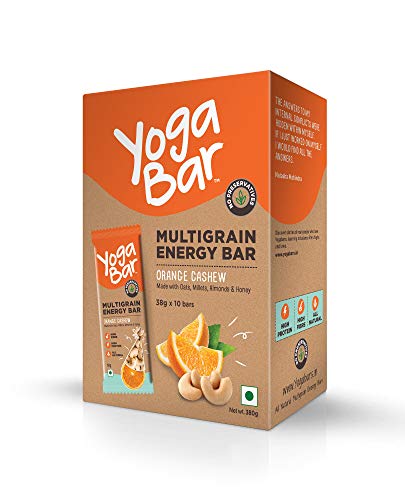 Product Cover Yogabar Multigrain Energy Bars - 380gm (Cashew Orange, 38gm x 10 Bars)