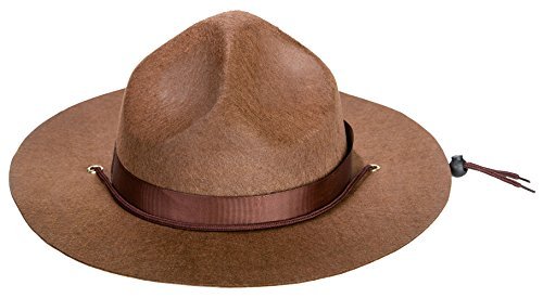 Product Cover Kangaroo Adult Canadian Mountie Hat, Park Ranger Hat or Drill Sergeant Brown Hat