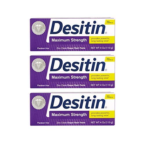 Product Cover Desitin Maximum Strength Diaper Rash Paste 4 oz tube (Pack of 3)