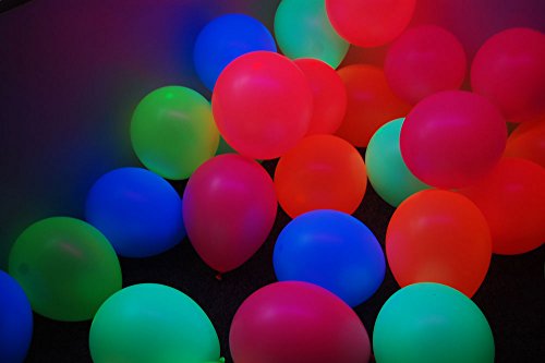 Product Cover DirectGlow UV Neon Fluorescent Blacklight Reactive Glow Party Balloons (100)