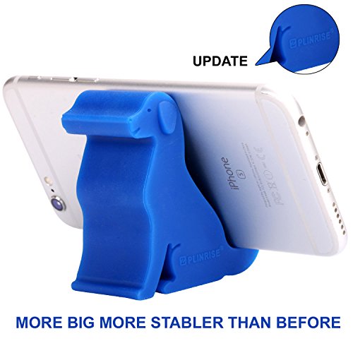 Product Cover Z PLINRISE Puppy Desk Phone Stand Dog Shape Smartphone Holder for Free You Hands (Navy Blue)