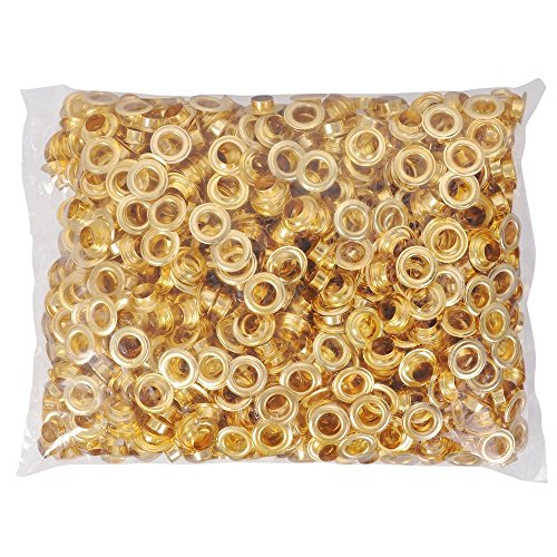 Product Cover Yescom 1000pcs #2 3/8 Grommet Machine Grommets and Washers Brass Eyelet Die for Posters Tags Signs Bags