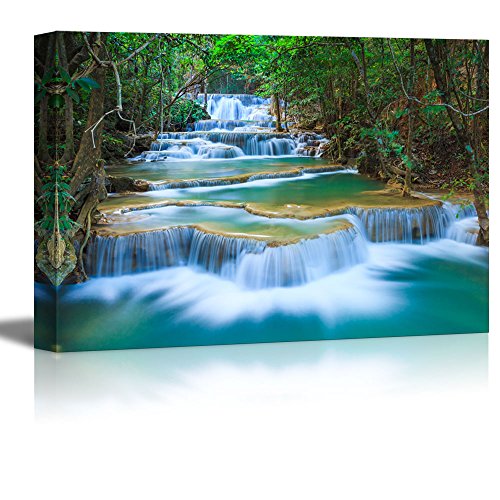 Product Cover wall26 - Deep Forest Waterfall in Thailand - Canvas Art Wall Decor - 24