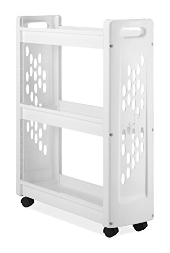Product Cover Whitmor 3 Tier Rolling Laundry Cart - Space Saving Mobile Storage Solution