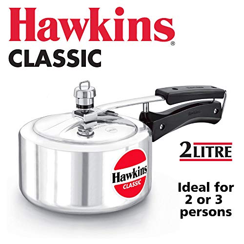 Product Cover HAWKIN Classic CL20 2-Liter New Improved Aluminum Pressure Cooker, Small, Silver