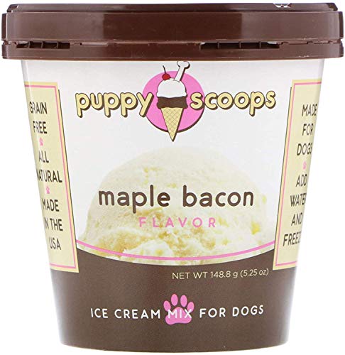 Product Cover Puppy Scoops Ice Cream Mix for Dogs: Maple Bacon - Add Water and Freeze at Home