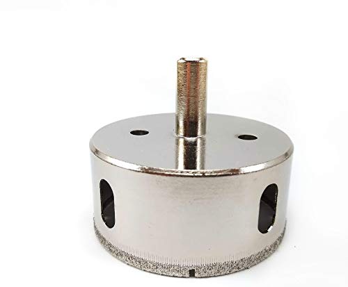 Product Cover Drilax 2-1/2 inch Diamond Coated Drill Bit Hole Saw Ceramic Porcelain Tile Glass Fish Tank Marble Granite Quartz Holesaw Kitchen Bathroom Shower Faucet Drain Drilling Tool 2.5 Inch