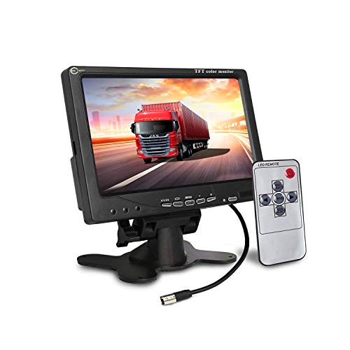 Product Cover Esky 7 inch TFT LCD Color 2 Video Input Car Rear View Monitor DVD VCR Monitor with Remote and Stand