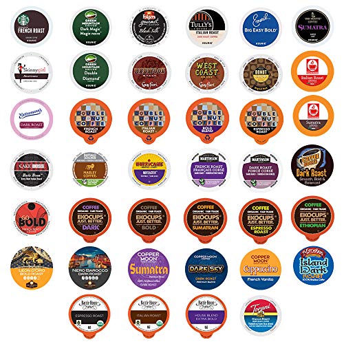 Product Cover Coffee Pod Variety Pack, Dark Roast and Bold Flavors, Single Serve Cups for Keurig K-Cup Machines - Robust Assortment with No Duplicates, 40 Count - Great Coffee Gift