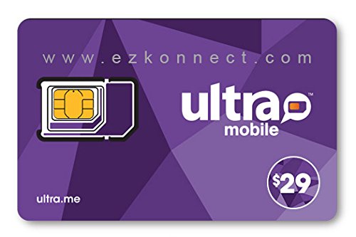 Product Cover Ultra Mobile triple punch Regular, Micro and Nano all in one SIM Card + $29 Plan free