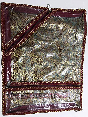 Product Cover 5 Pack/SARI-SAREE/LEHENGA COVER-BAGS-PACKAGING-STORAGE ONE SIDE CLOTH CLEAR