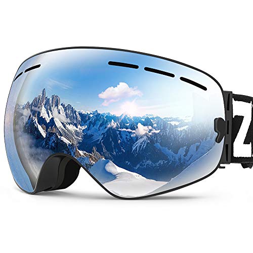Product Cover Zionor X Ski Snowboard Snow Goggles OTG Design for Men & Women with Spherical Detachable Lens UV Protection Anti-Fog
