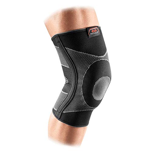 Product Cover McDavid 4 Way Elastic Knee Sleeve with Gel Buttress and Stays, Large, Black