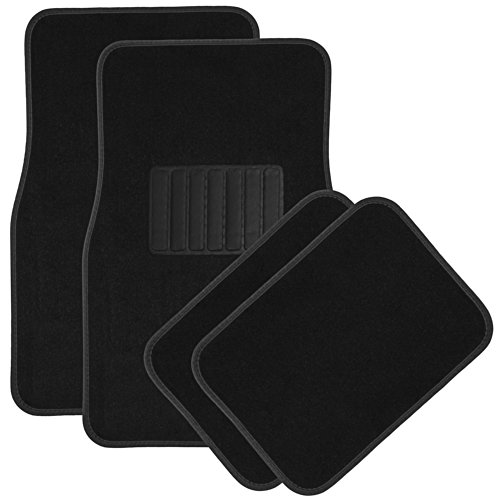 Product Cover OxGord Universal Fit Front/Rear 4-Piece Full Set Heavy Duty Economy Carpet Floor Mat - (Black)
