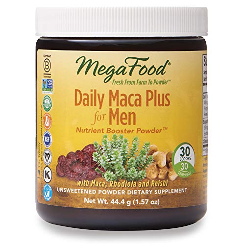 Product Cover MegaFood, Daily Maca Plus for Men Powder, Supports Overall Health and Vitality, Drink Mix Supplement, Gluten Free, Vegan, 1.57 oz (30 Servings) (FFP)