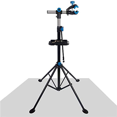 Product Cover Yaheetech Pro Mechanic Bicycle Repair Workshop Stand Maintenance Rack with Tool Tray Extensible Bike Repair Stand